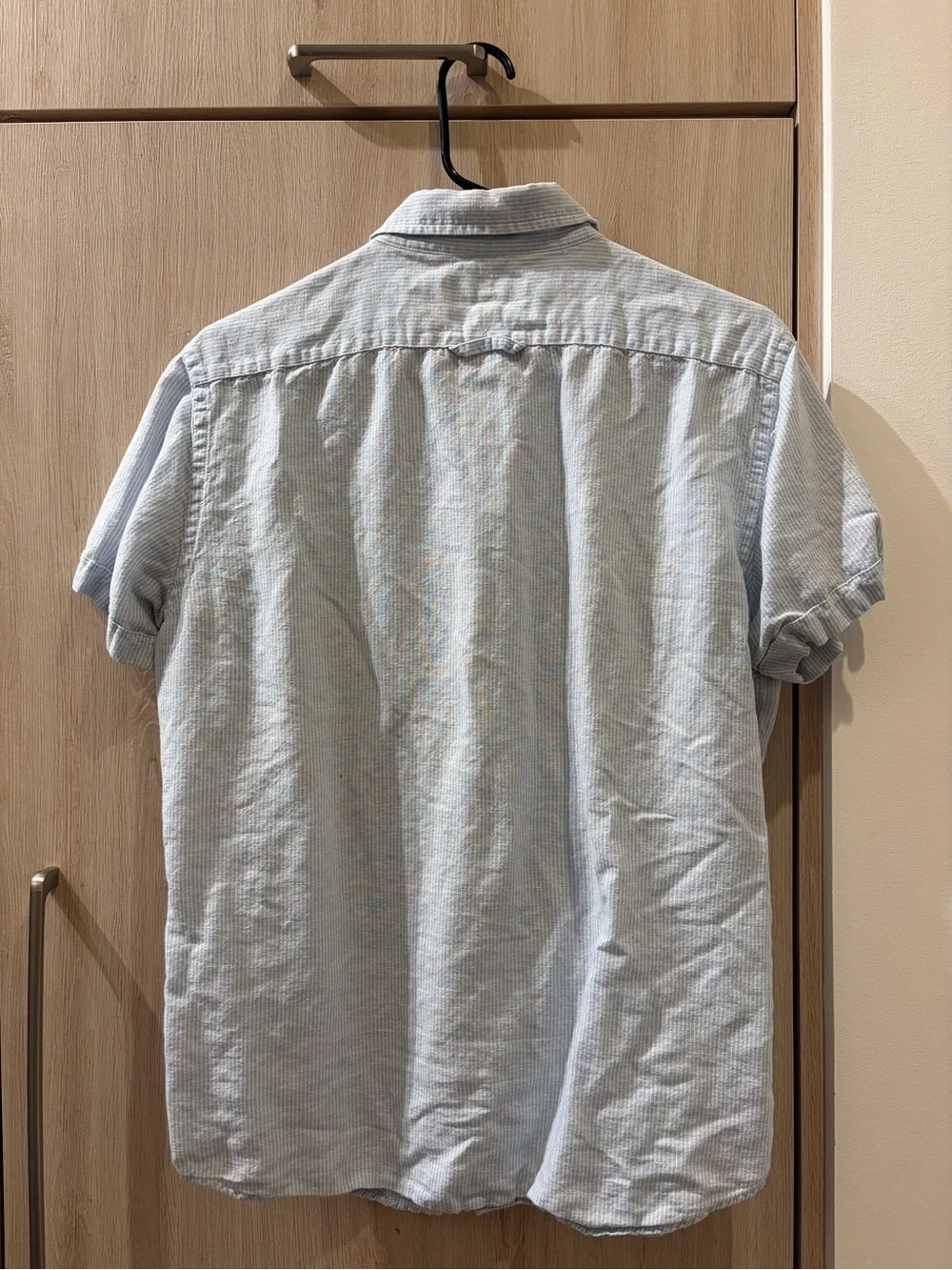Banana Republic Light Blue Short-Sleeve Button-Down Shirt